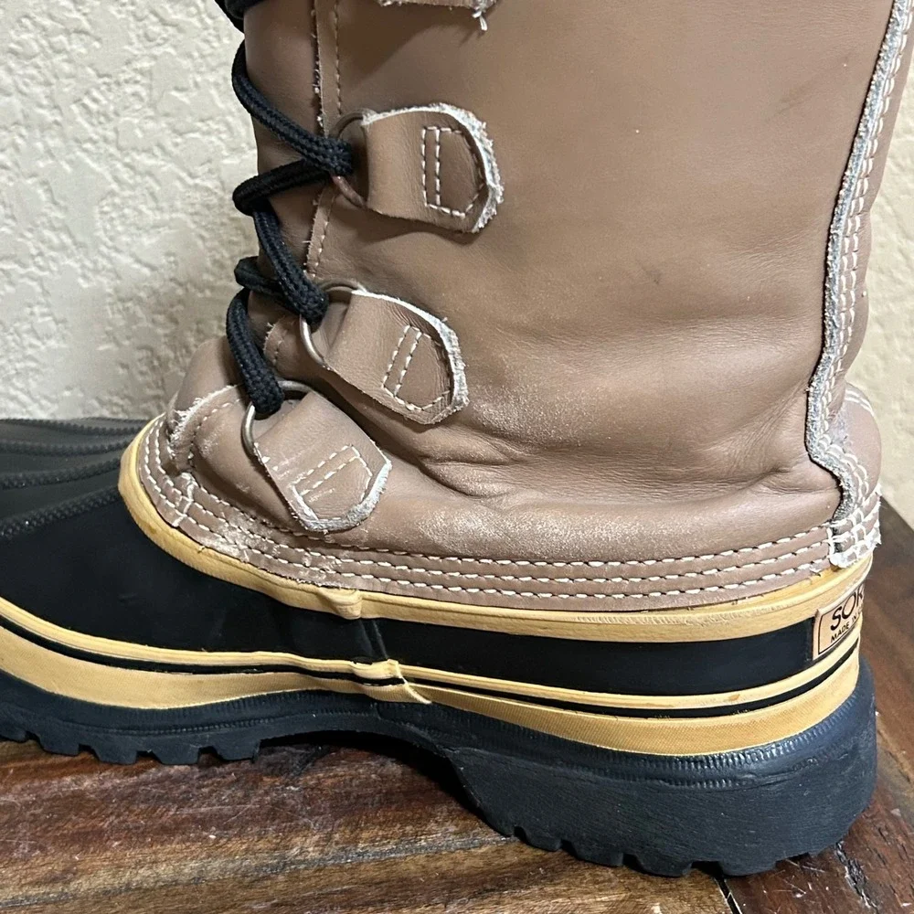 Vintage Sorel Kaufman Caribou Pac Boots Made Canada Approx Men 9 Wool Lined READ
